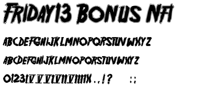 Friday13 Bonus NFI font